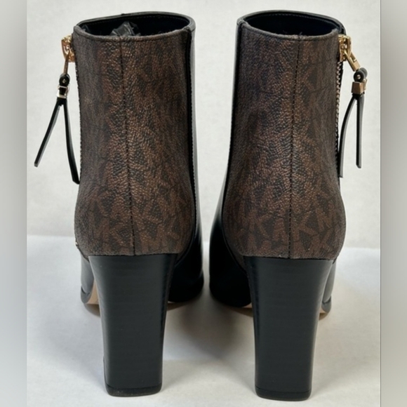 NIB🔥$325+ Michael Kors "Britt Ankle Boots" Size 8 Brown & Black MK 😍 - Picture 5 of 12